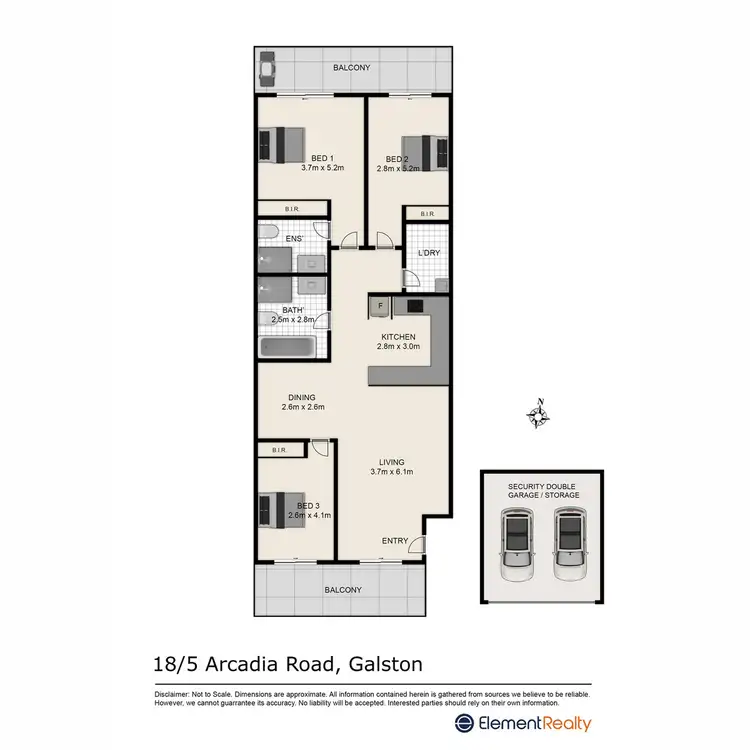 Floorplan of Homely apartment listing, 18/5 Arcadia Road, Galston NSW 2159