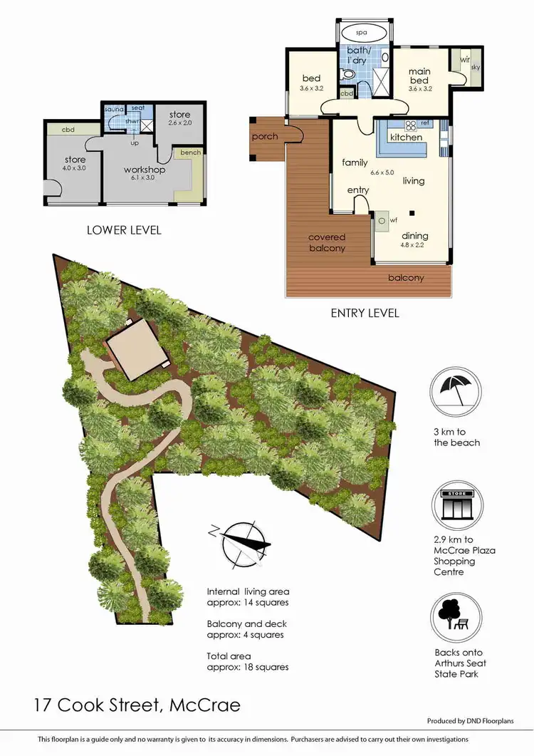 Floorplan of Homely house listing, 17 Cook Street, Mccrae VIC 3938