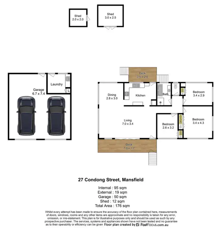 Floorplan of Homely house listing, 27 Condong Street, Mansfield QLD 4122