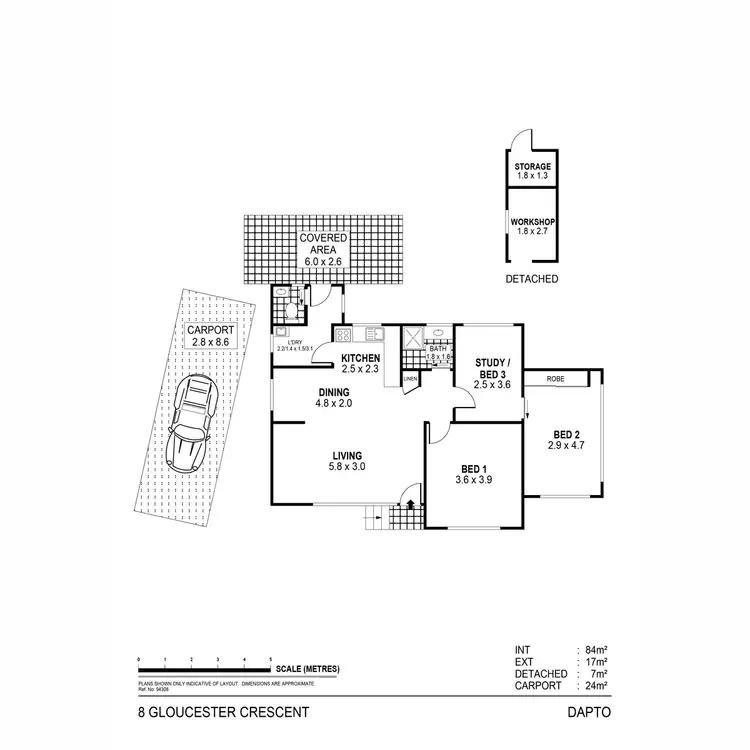 Floorplan of Homely house listing, 8 Gloucester Crescent, Dapto NSW 2530