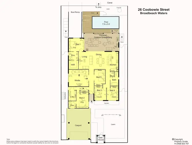 Floorplan of Homely house listing, 26 Coobowie Street, Broadbeach Waters QLD 4218