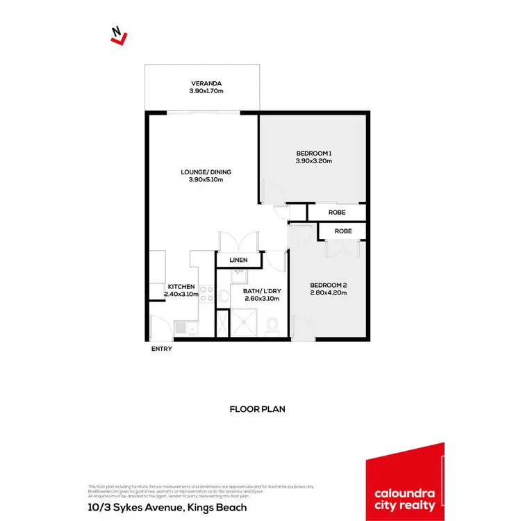 Floorplan of Homely unit listing, 10/3 Sykes Avenue, Kings Beach QLD 4551