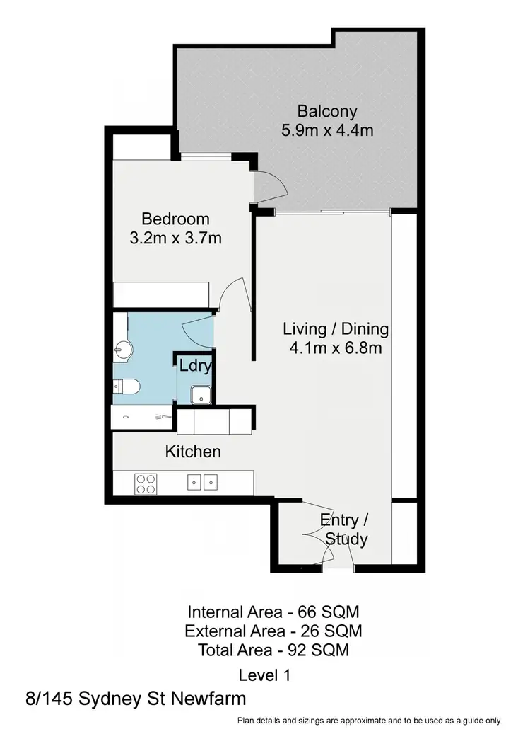 Floorplan of Homely apartment listing, 8/145 Sydney Street, New Farm QLD 4005