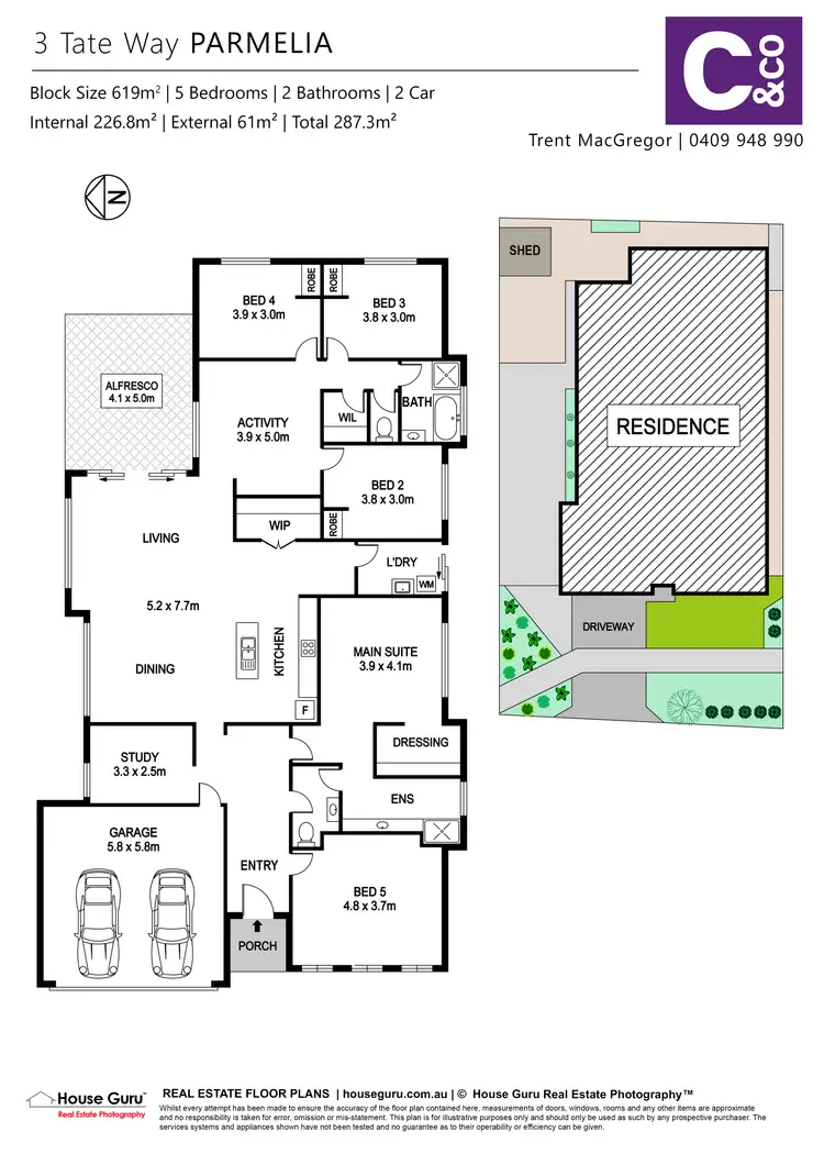 Floorplan of Homely house listing, 3 Tate Way, Parmelia WA 6167