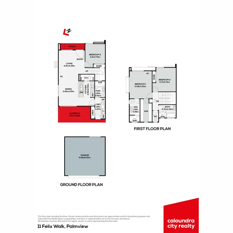 Floorplan of Homely house listing, 11 Felix Walk, Palmview QLD 4553
