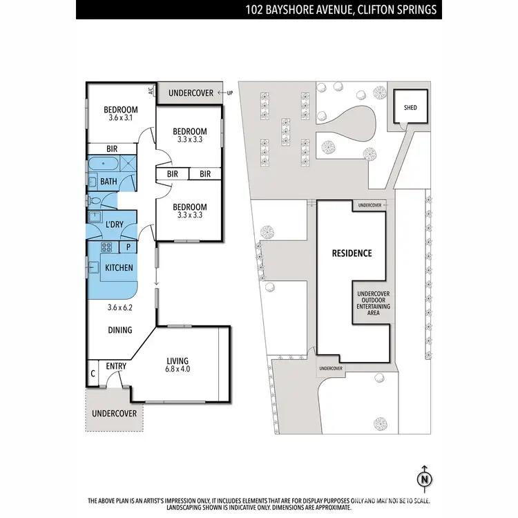 Floorplan of Homely house listing, 102 Bay Shore Avenue, Clifton Springs VIC 3222