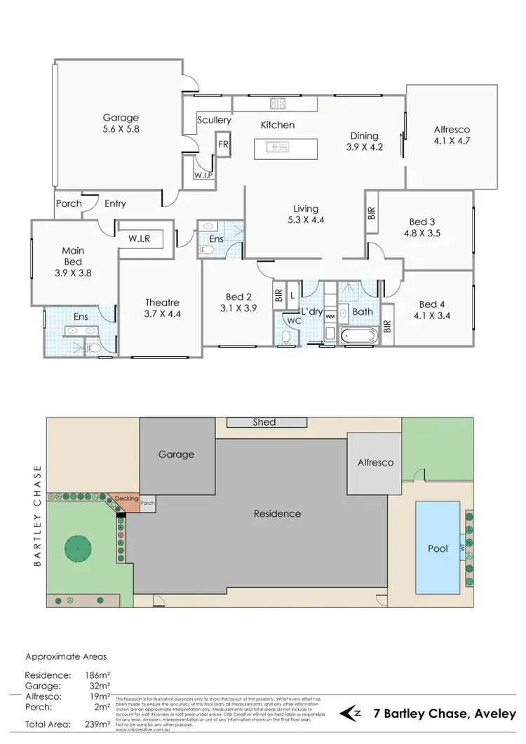 Floorplan of Homely house listing, 7 Bartley Chase, Aveley WA 6069