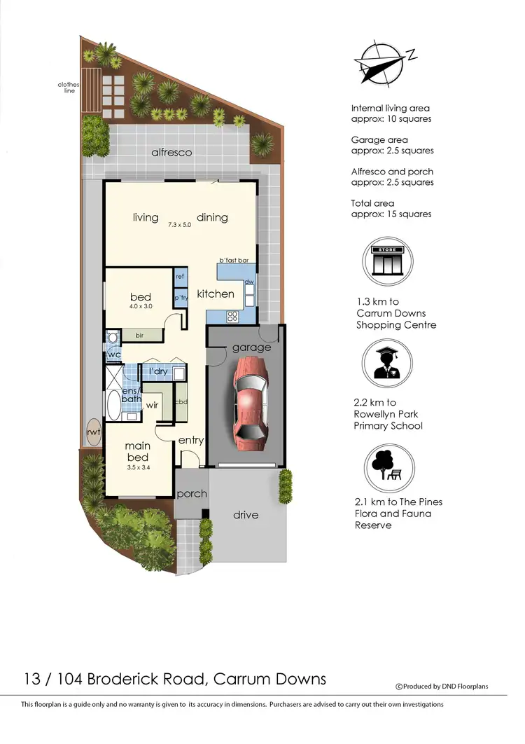 Floorplan of Homely unit listing, 13/104 Broderick Road, Carrum Downs VIC 3201