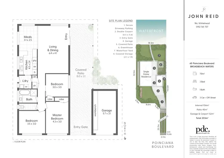 Floorplan of Homely house listing, 60 Poinciana Boulevard, Broadbeach Waters QLD 4218