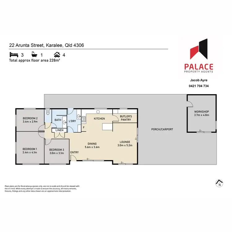 Floorplan of Homely house listing, 22 Arunta Street, Karalee QLD 4306