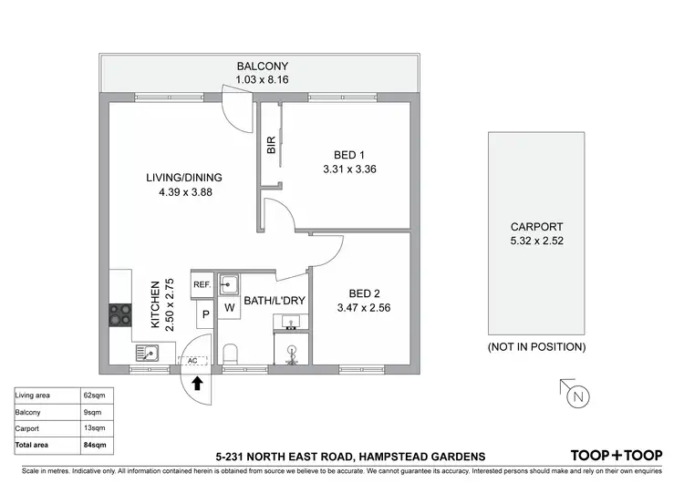 Floorplan of Homely unit listing, 5/231 North East Road, Hampstead Gardens SA 5086