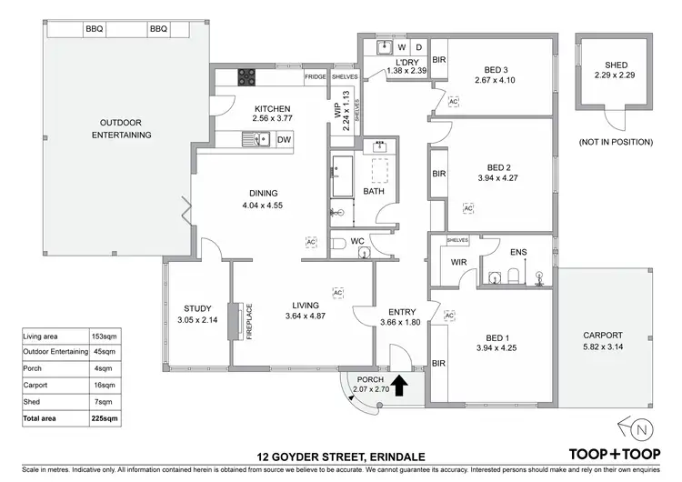 Floorplan of Homely house listing, 12 Goyder Street, Erindale SA 5066
