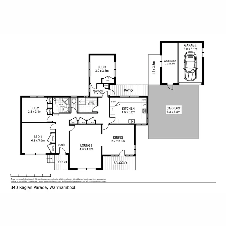 Floorplan of Homely house listing, 340 Raglan Parade, Warrnambool VIC 3280