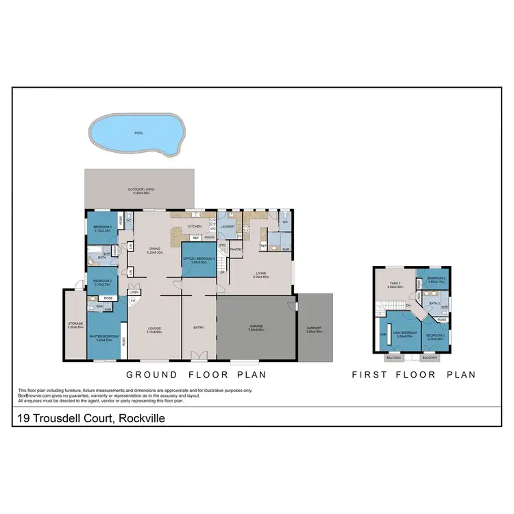 Floorplan of Homely house listing, 19 Trousdell Court, Rockville QLD 4350