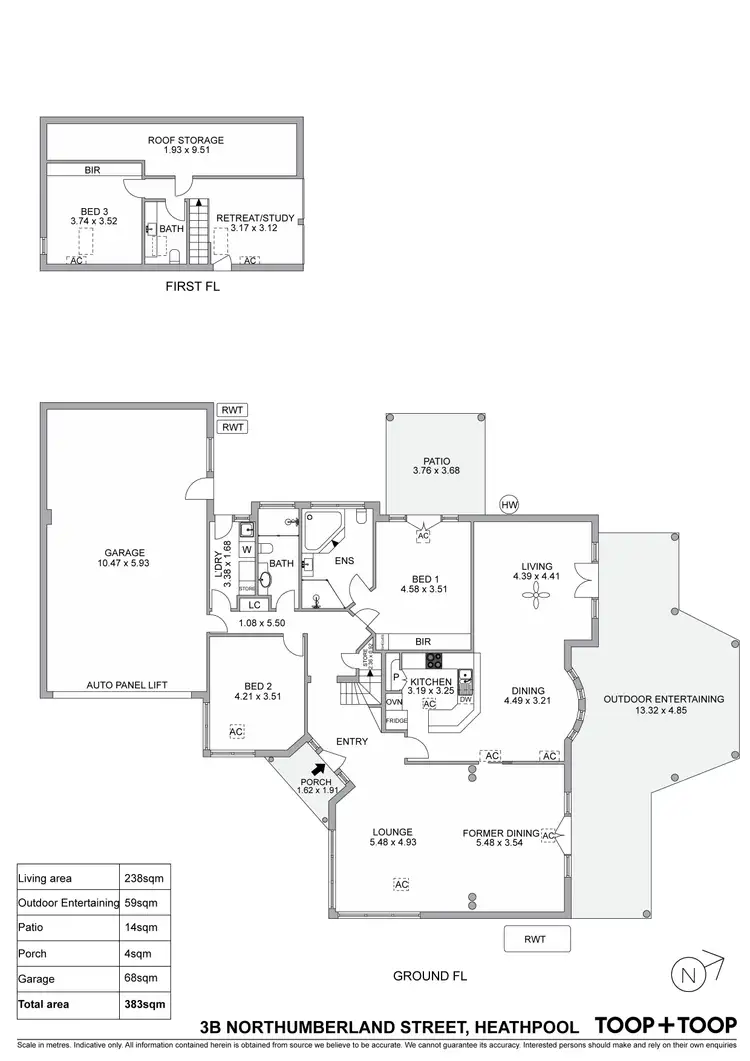 Floorplan of Homely house listing, 3B Northumberland Street, Heathpool SA 5068