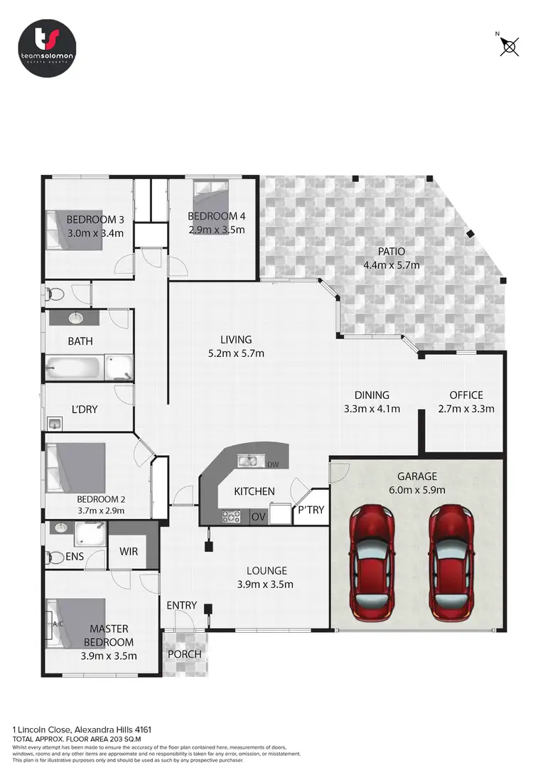 Floorplan of Homely house listing, 1 Lincoln Close, Alexandra Hills QLD 4161