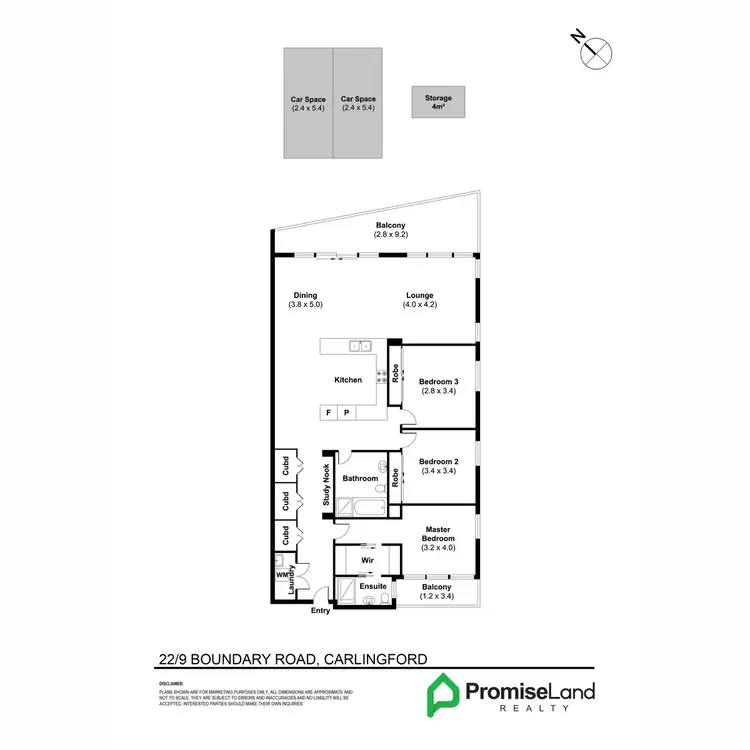 Floorplan of Homely apartment listing, 22/9 Boundary Road, Carlingford NSW 2118