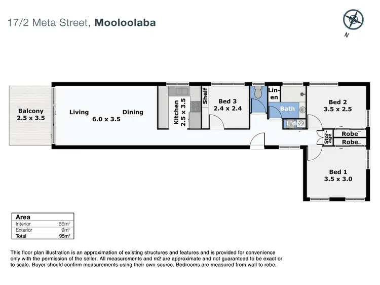 Floorplan of Homely unit listing, 17/2 Meta Street, Mooloolaba QLD 4557
