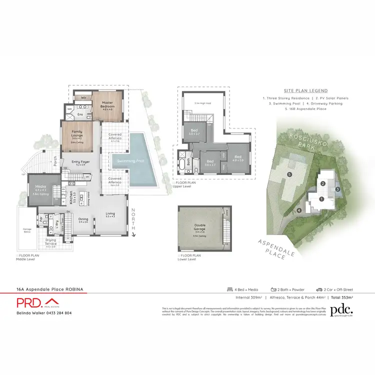 Floorplan of Homely house listing, 16A Aspendale Place, Robina QLD 4226