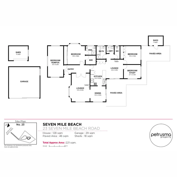 Floorplan of Homely house listing, 23 Seven Mile Beach Road, Seven Mile Beach TAS 7170