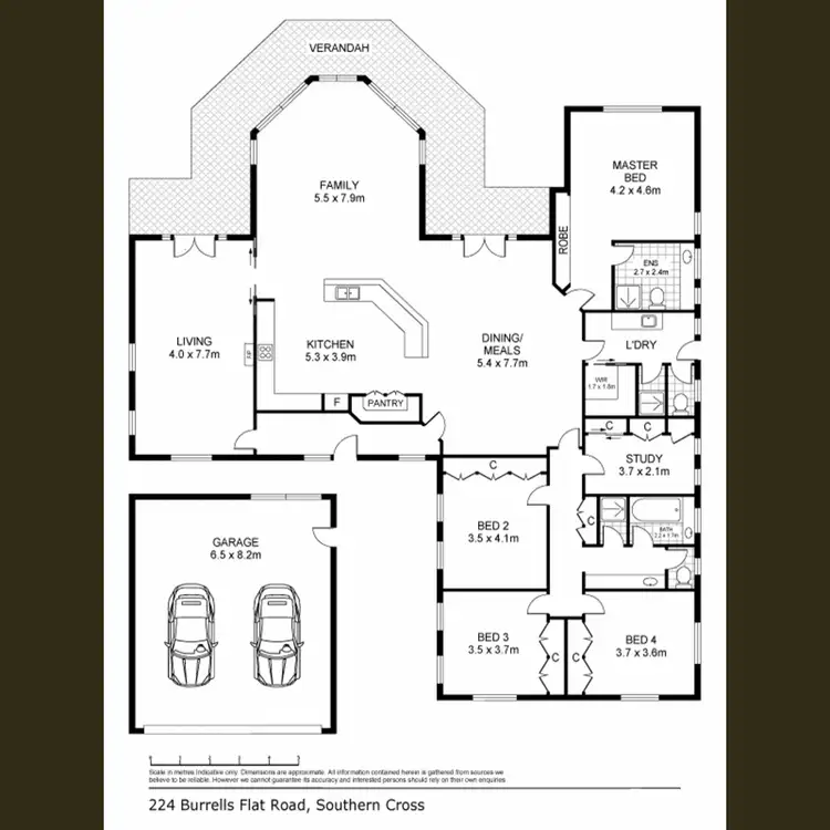 Floorplan of Homely house listing, 224 Burrells Flat Road, Southern Cross VIC 3283