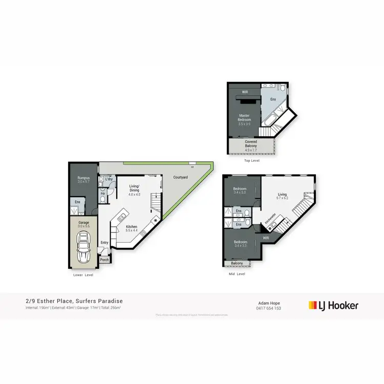 Floorplan of Homely house listing, 2/9 Esther Place, Surfers Paradise QLD 4217
