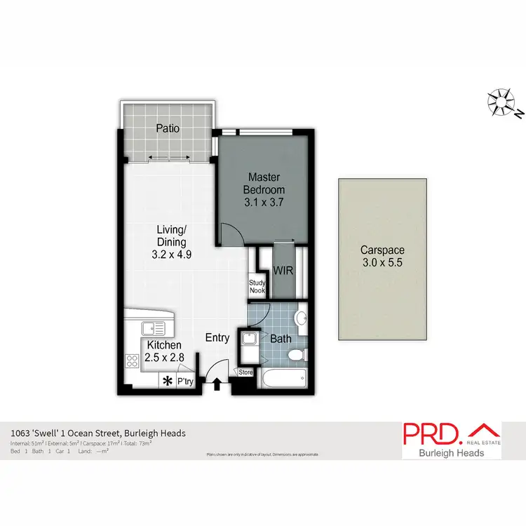 Floorplan of Homely apartment listing, 1063/1 Ocean Street, Burleigh Heads QLD 4220