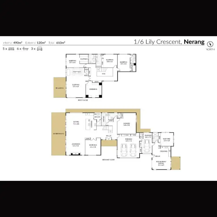 Floorplan of Homely house listing, 1/6 Lily Crescent, Nerang QLD 4211