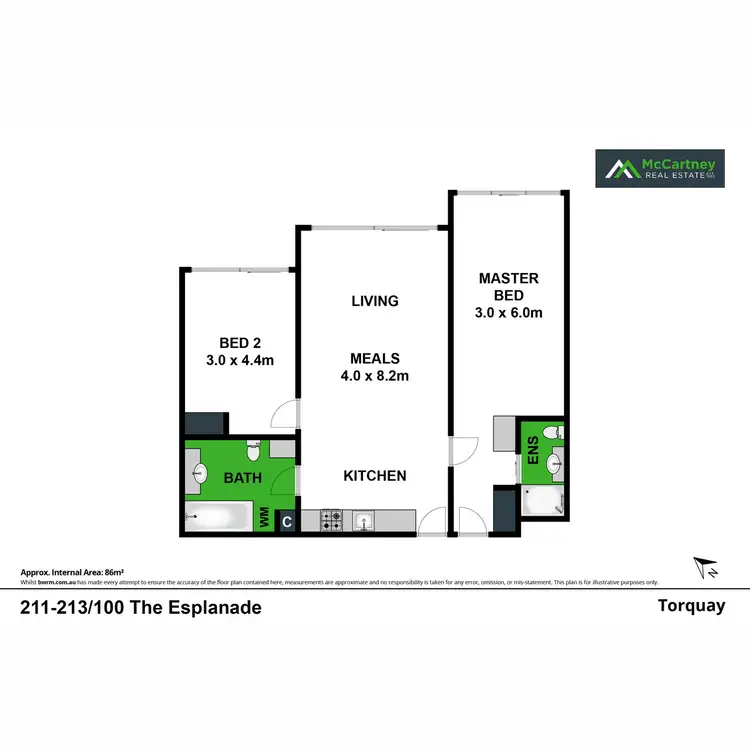 Floorplan of Homely apartment listing, 211-213/100 The Esplanade, Torquay VIC 3228