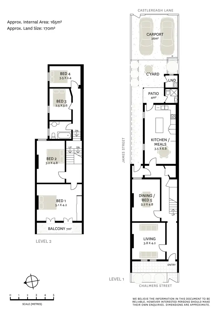 Floorplan of Homely terrace listing, 216 Chalmers Street, Redfern NSW 2016