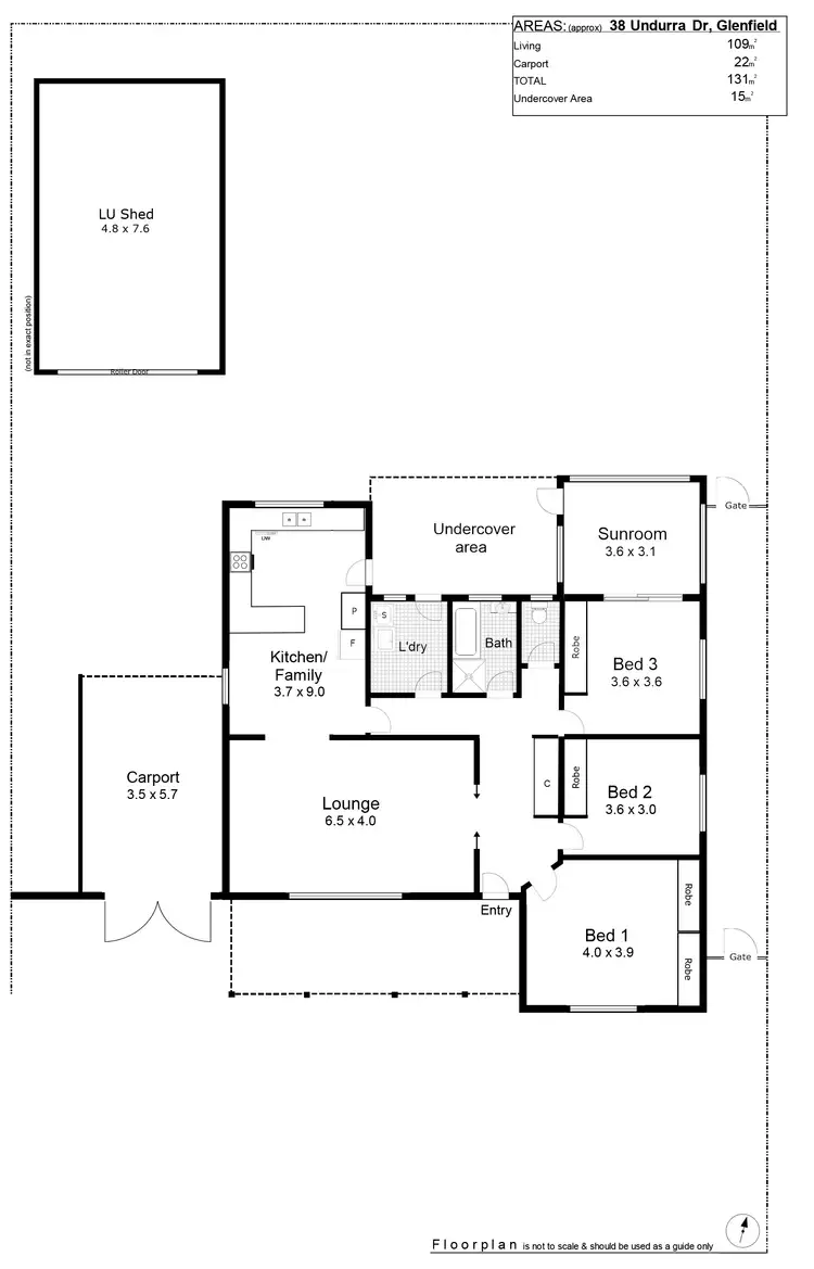 Floorplan of Homely house listing, 38 Undurra Drive, Glenfield Park NSW 2650