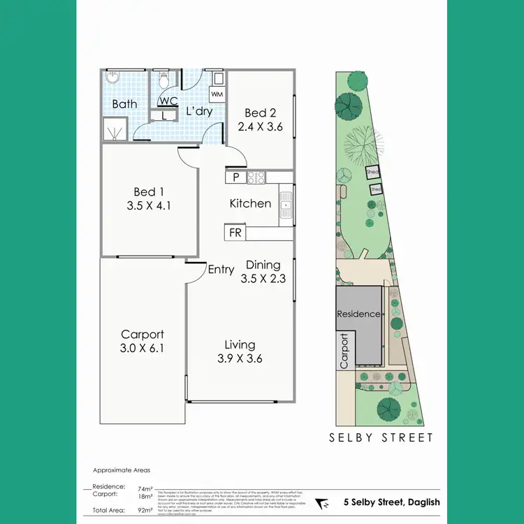 Floorplan of Homely villa listing, 5 Selby Street, Daglish WA 6008