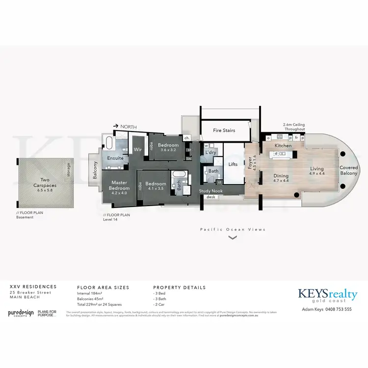 Floorplan of Homely apartment listing, 1401/25 Breaker Street, Main Beach QLD 4217