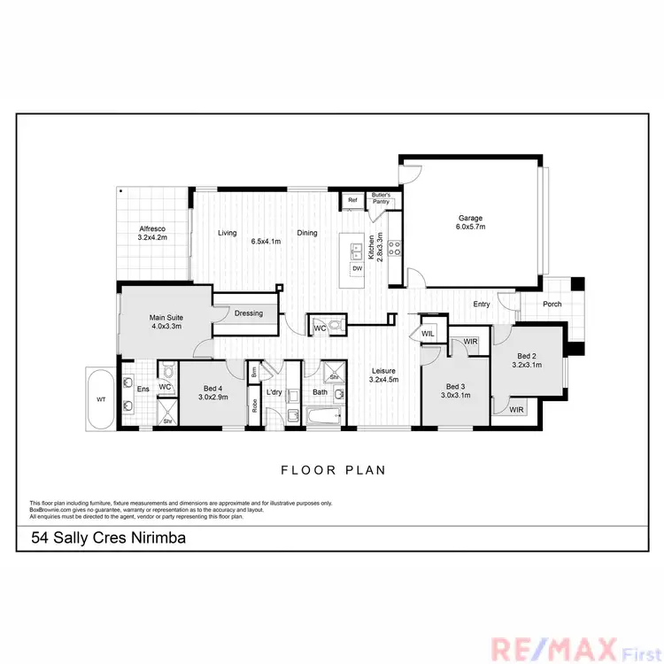 Floorplan of Homely house listing, 54 Sally Crescent, Nirimba QLD 4551