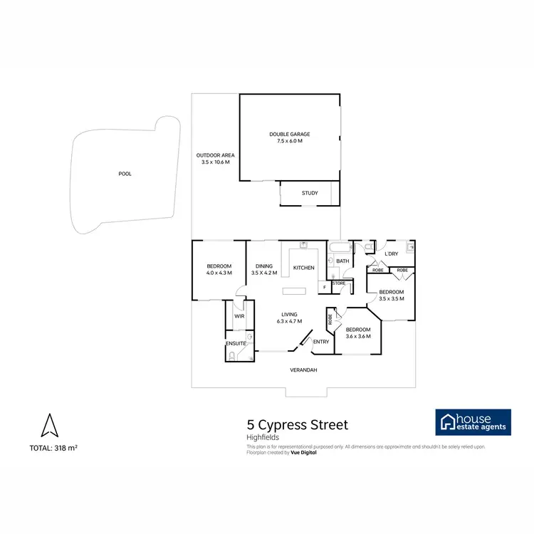 Floorplan of Homely house listing, 5 Cypress Street, Highfields QLD 4352
