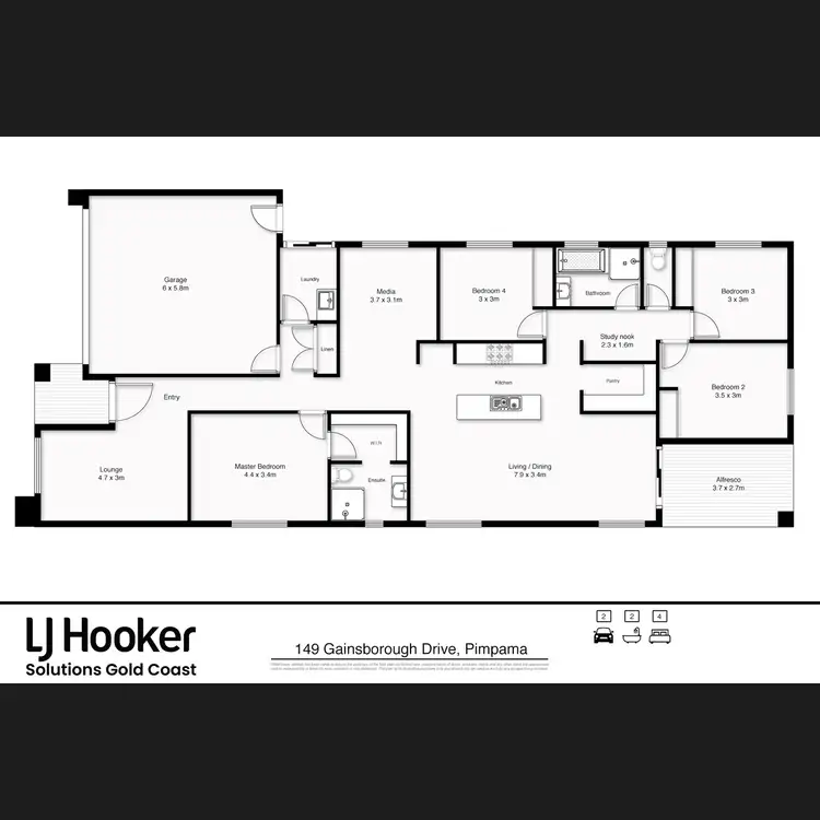 Floorplan of Homely house listing, 149 Gainsborough Drive, Pimpama QLD 4209