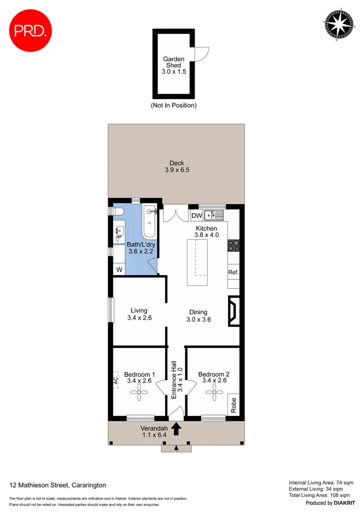 Floorplan of Homely house listing, 12 Mathieson Street, Carrington NSW 2294