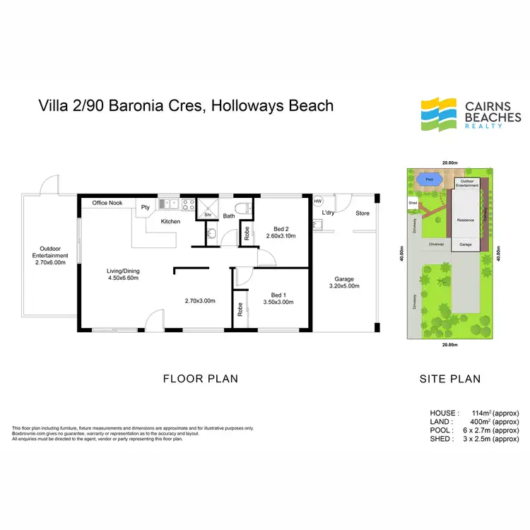 Floorplan of Homely house listing, 2/90 Baronia Crescent, Holloways Beach QLD 4878
