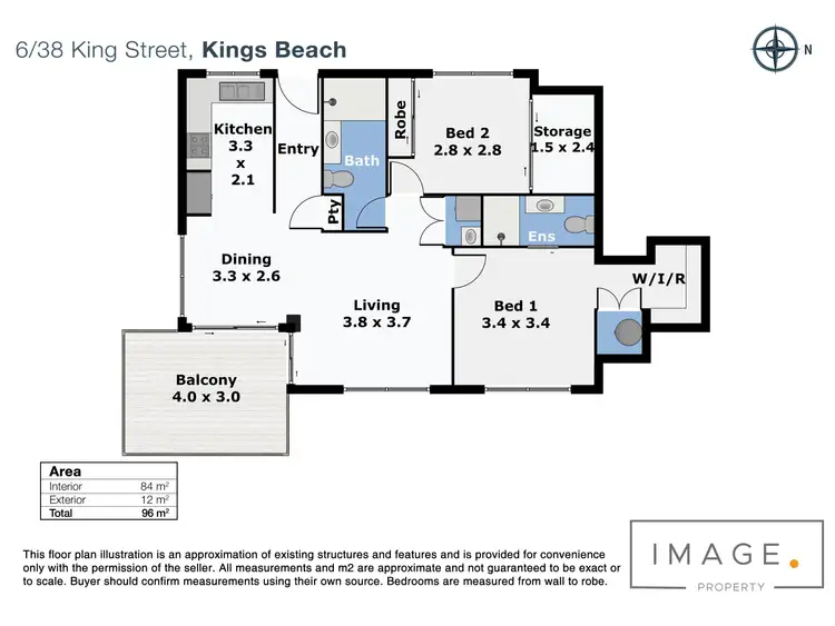 Floorplan of Homely unit listing, 6/38 King Street, Kings Beach QLD 4551