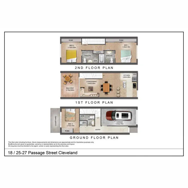 Floorplan of Homely townhouse listing, 18/25-27 Passage Street, Cleveland QLD 4163
