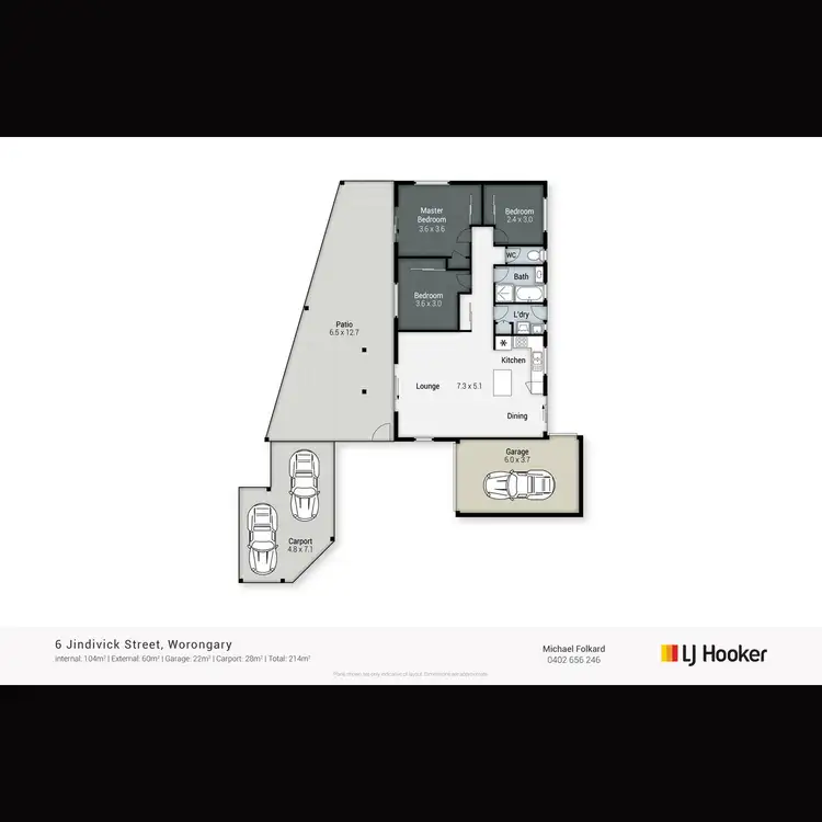 Floorplan of Homely house listing, 6 Jindivick Street, Worongary QLD 4213
