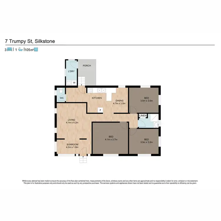 Floorplan of Homely house listing, 7 Trumpy Street, Silkstone QLD 4304