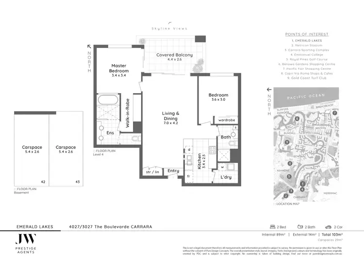 Floorplan of Homely apartment listing, 4027/3027 The Boulevard, Carrara QLD 4211