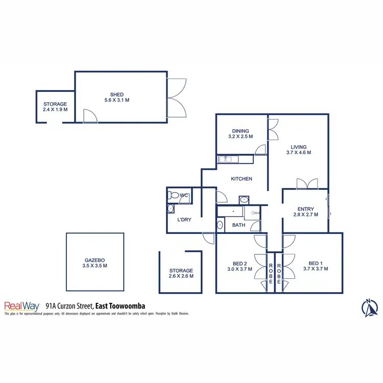 Floorplan of Homely house listing, 91A Curzon Street, East Toowoomba QLD 4350