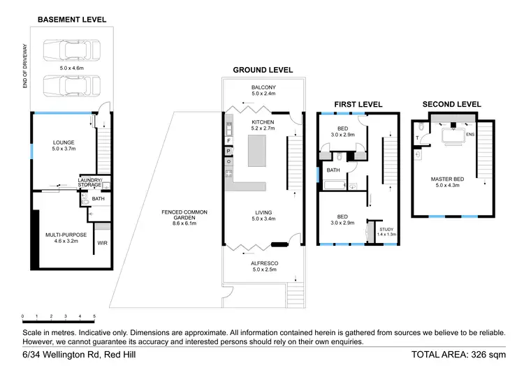 Floorplan of Homely townhouse listing, 34 Wellington Road, Red Hill QLD 4059