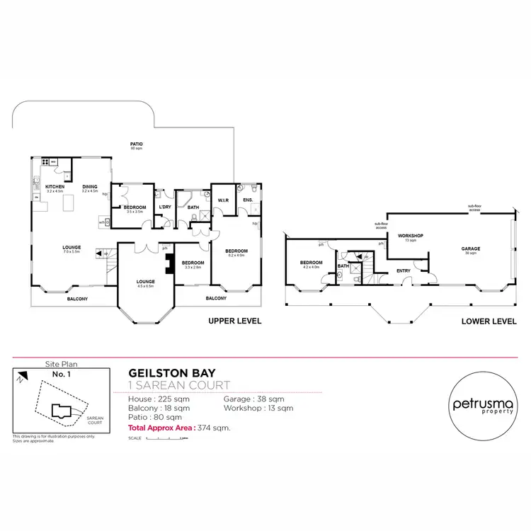 Floorplan of Homely house listing, 1 Sarean Court, Geilston Bay TAS 7015