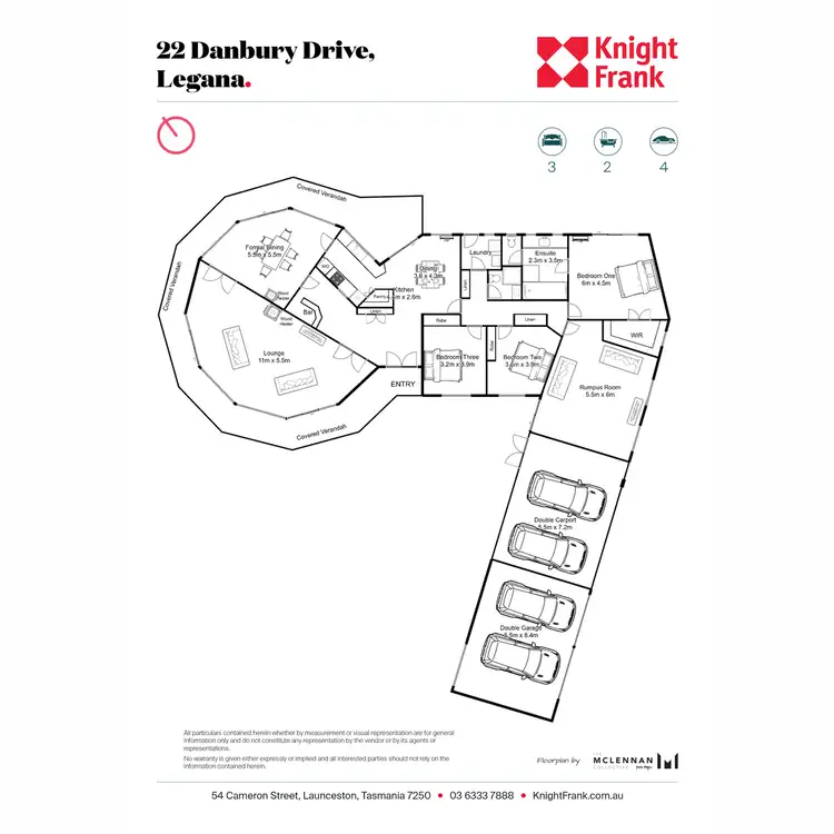 Floorplan of Homely house listing, 22 Danbury Drive, Legana TAS 7277