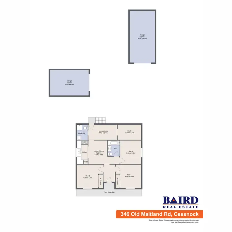 Floorplan of Homely house listing, 346 Old Maitland Road, Cessnock NSW 2325