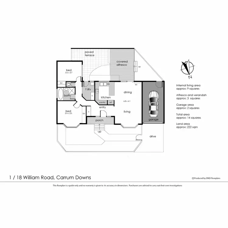 Floorplan of Homely unit listing, 1/18 William Road, Carrum Downs VIC 3201