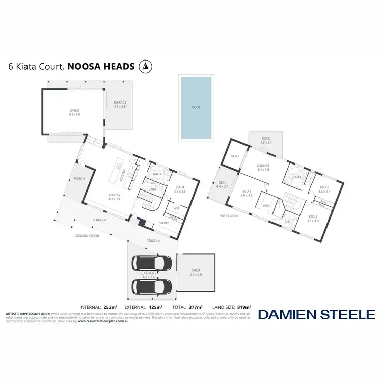 Floorplan of Homely house listing, 6 Kiata Court, Noosa Heads QLD 4567